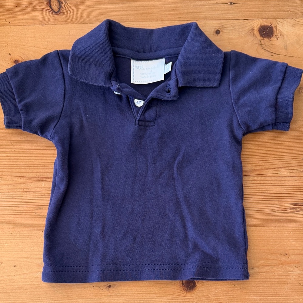 Little English Deep Blue Kids Polo Shirt